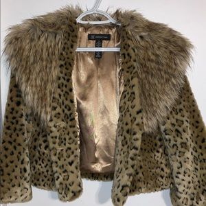 INC faux fur jacket